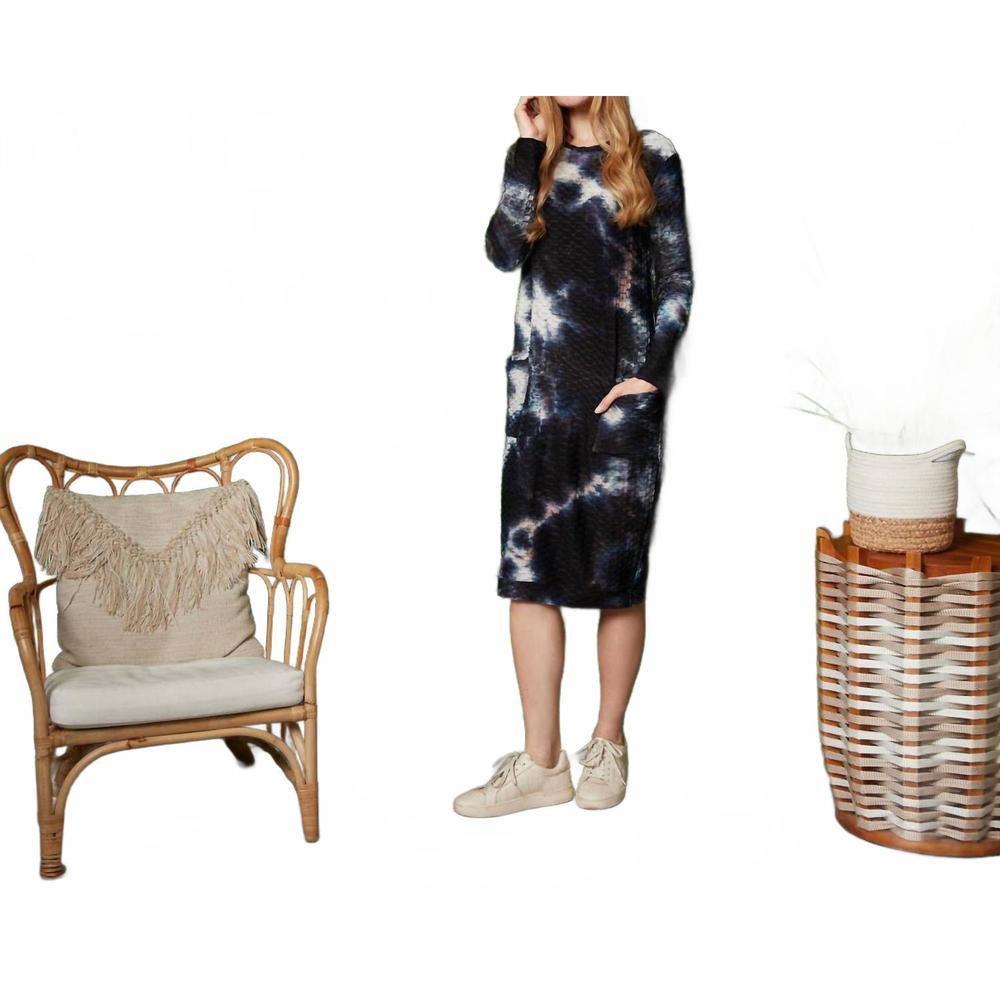 NEW JAPPAREL alice cocoon dress in navy